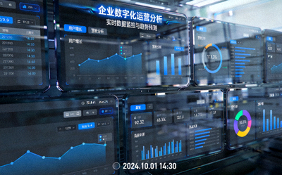 企业数字化仪表盘与数据分析界面展示